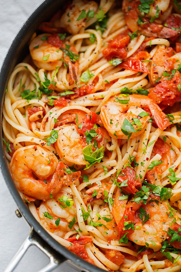 Spicy Dinner Recipes
 Spicy Shrimp Pasta with Tomatoes and Garlic