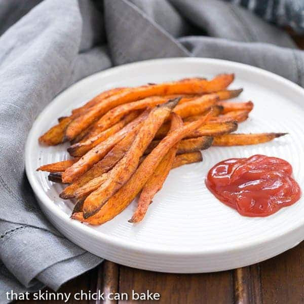 Spicy Sweet Potato Fries
 Spicy Sweet Potato Fries That Skinny Chick Can Bake