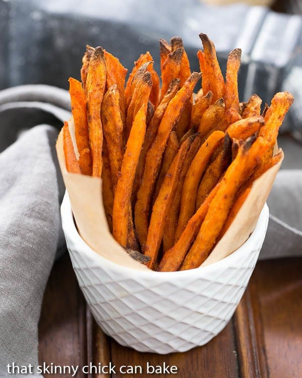 Spicy Sweet Potato Fries
 Spicy Sweet Potato Fries That Skinny Chick Can Bake