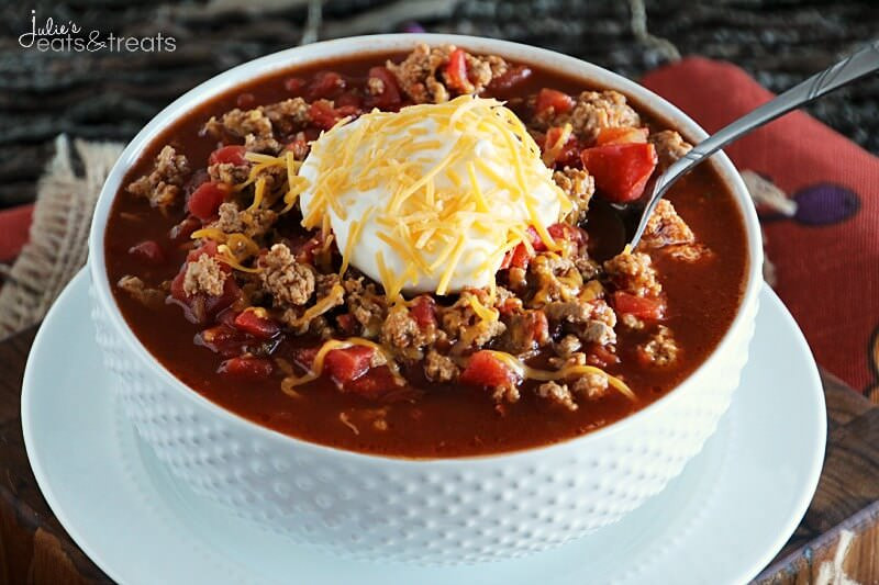 Spicy Turkey Chili Recipe
 Light Crock Pot Spicy Turkey Chili Recipe Julie s Eats