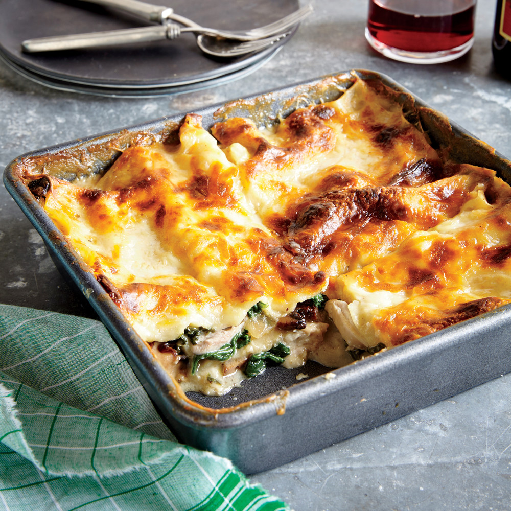 Spinach And Mushroom Lasagna
 Chicken Spinach and Mushroom Lasagna Recipe