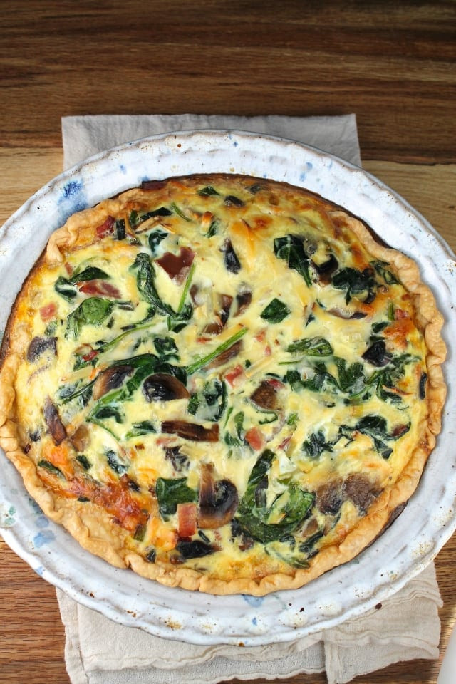 Spinach And Mushroom Quiche
 Ham Spinach & Mushroom Quiche Miss in the Kitchen