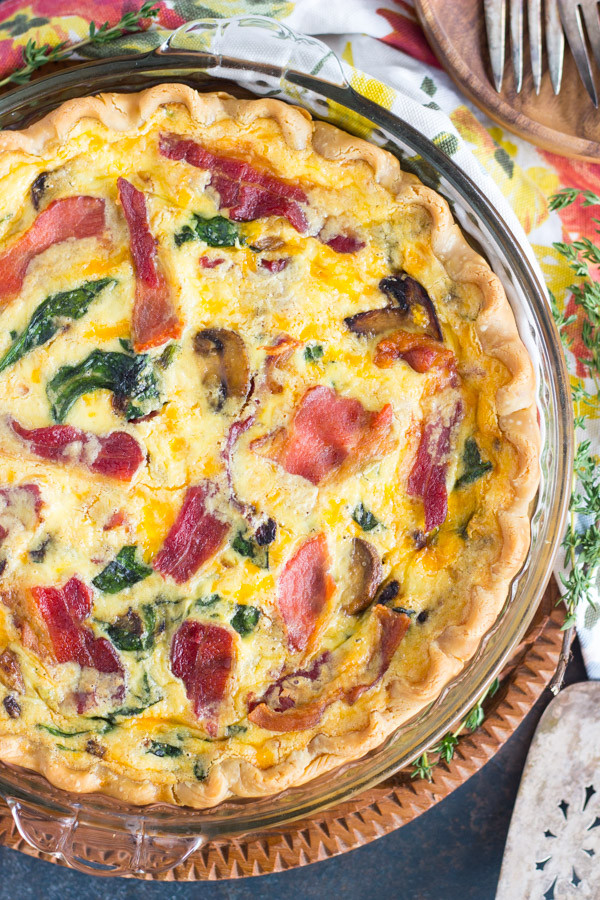 Spinach Mushroom Quiche Recipe
 Bacon Spinach & Mushroom Cheesy Quiche Pie The Gold