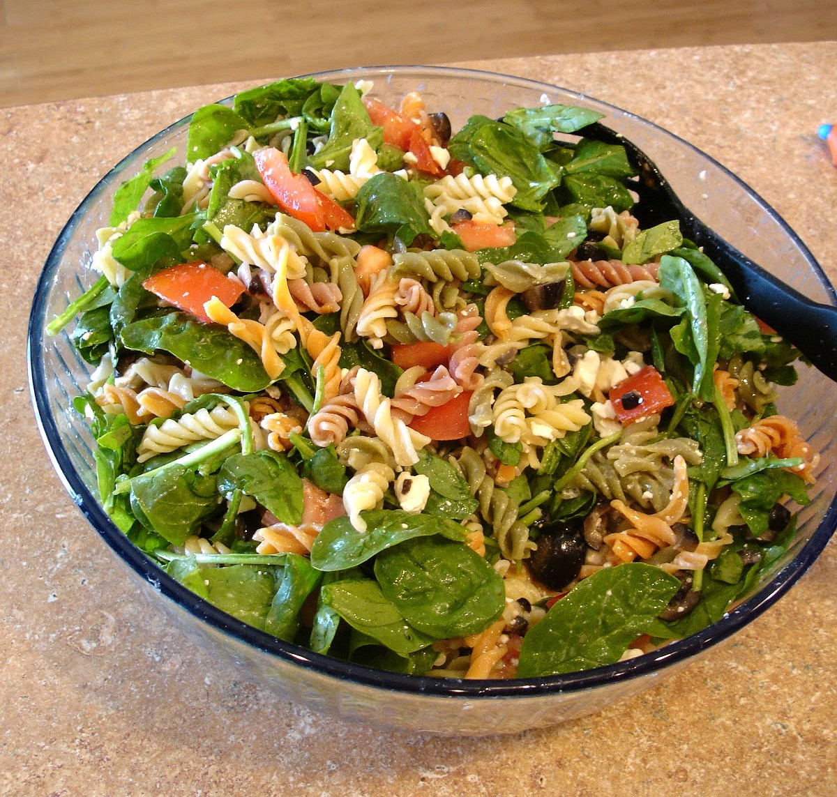 Spinach Pasta Salad
 Pasta Spinach Salad Love to be in the Kitchen