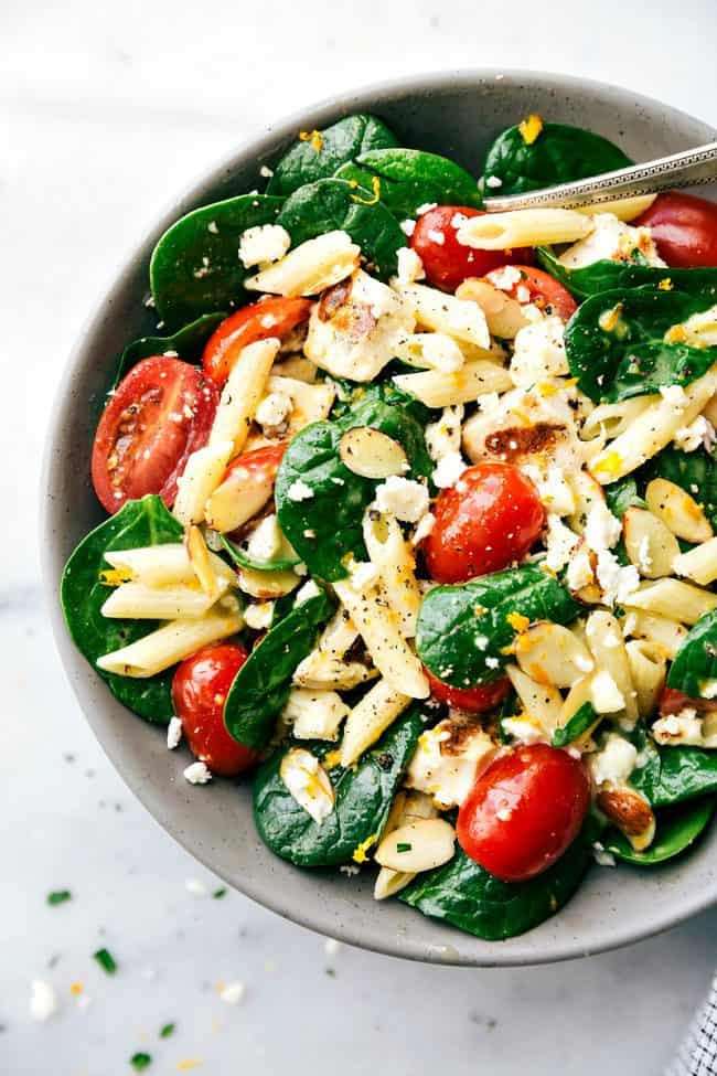 Spinach Pasta Salad
 Healthy Chicken Pasta Salad