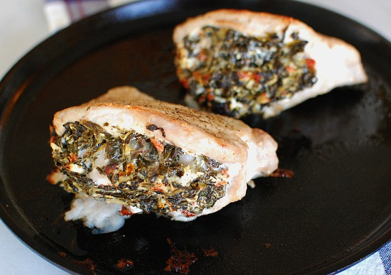 Spinach Stuffed Pork Chops
 Broiled Spinach Stuffed Pork Chops