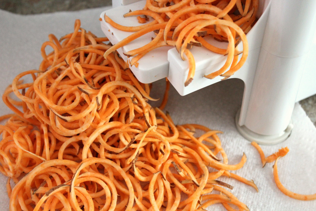 Spiralized Sweet Potato Fries
 Spicy Spiralized Sweet Potato Fries