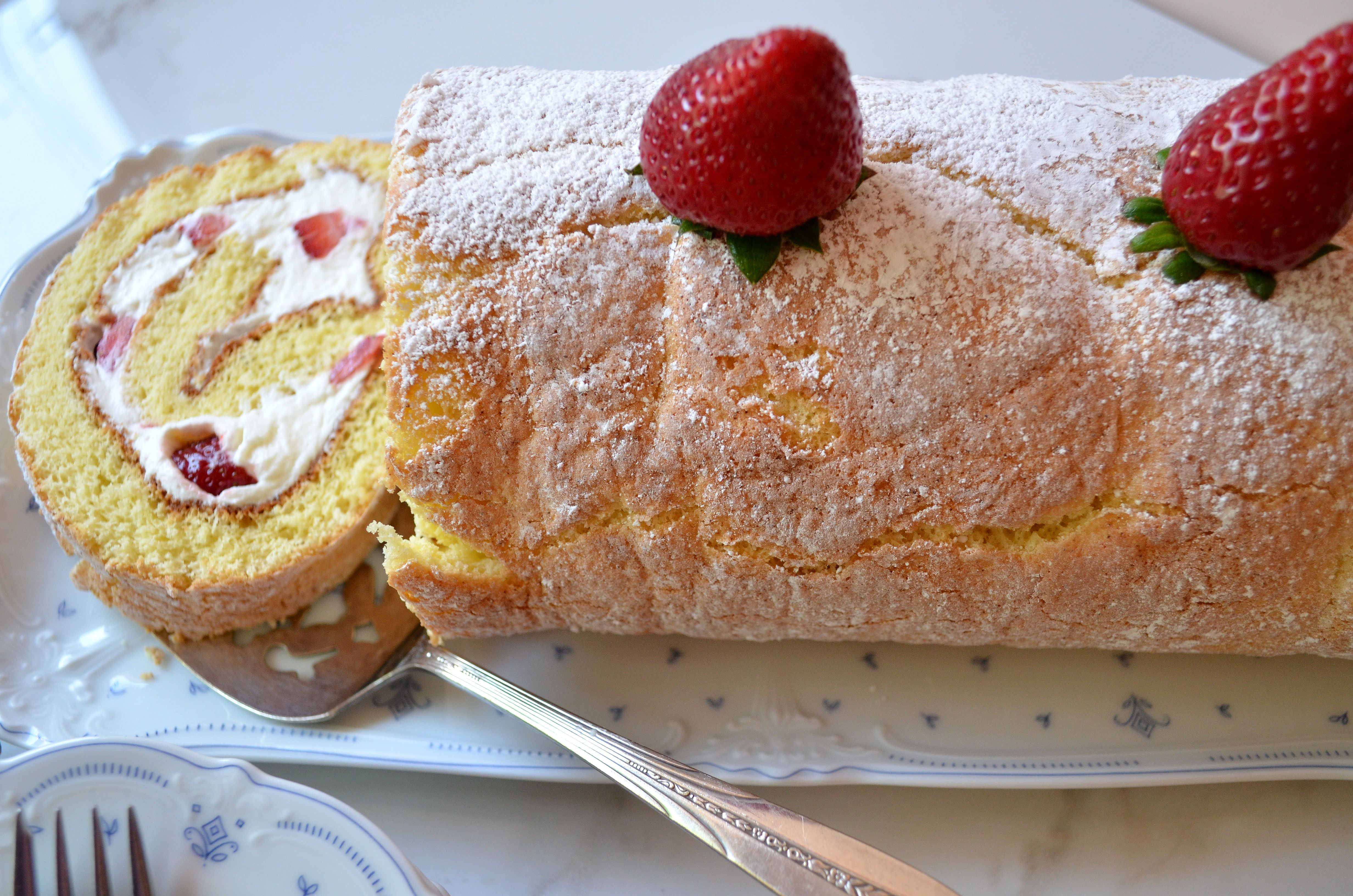 Sponge Cake Roll
 Strawberry Sponge Cake Roll — Gin’s Kitchen