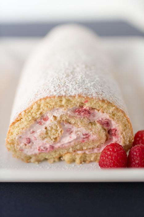 Sponge Cake Roll
 Raspberries and Cream Sponge Cake Jelly Roll