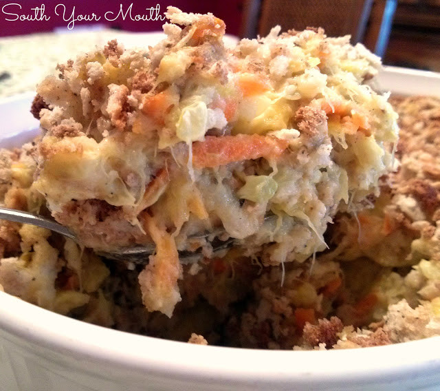 Squash Casserole With Stuffing
 South Your Mouth Squash Casserole