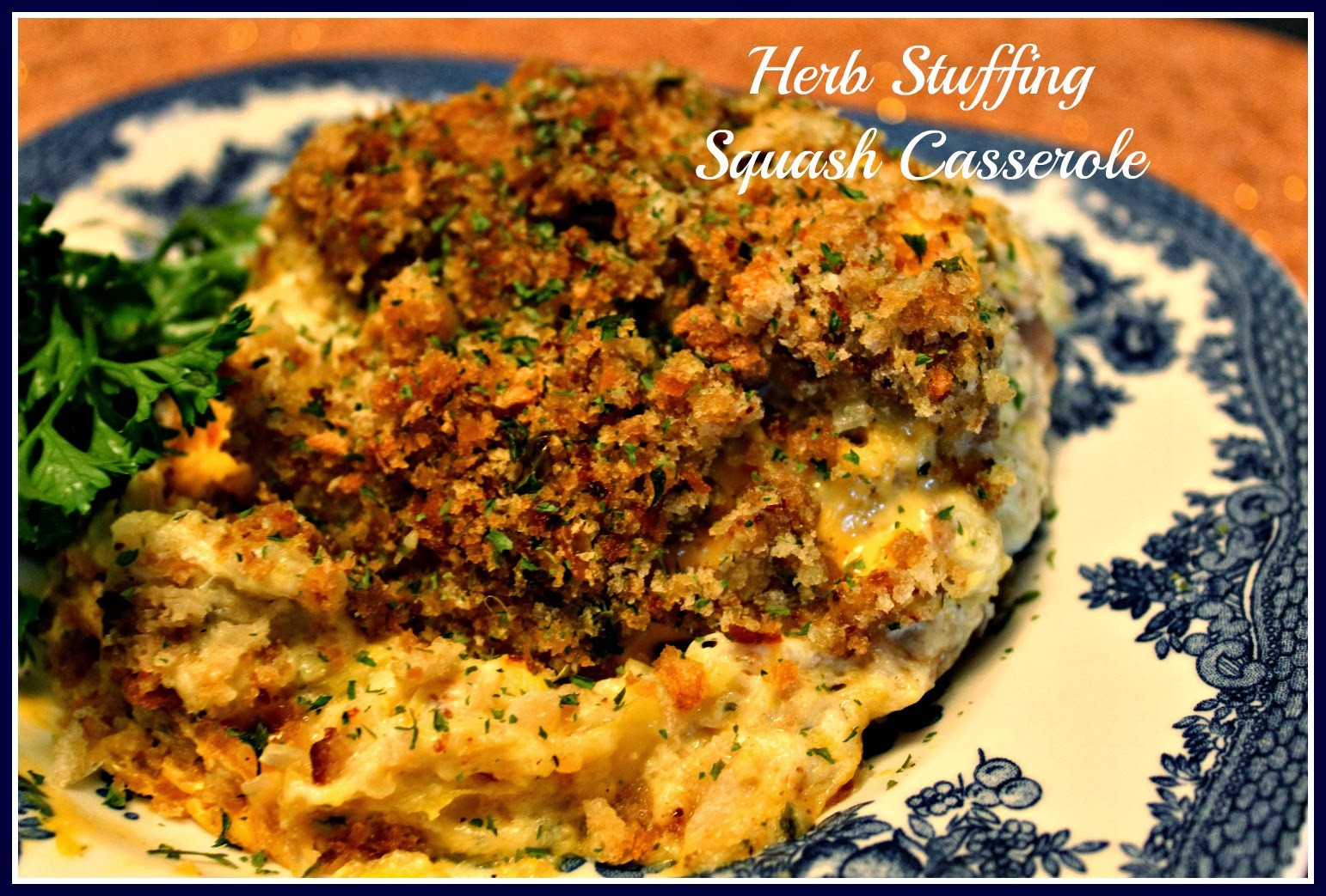 Squash Casserole With Stuffing
 Sweet Tea and Cornbread Herb Stuffing Squash Casserole