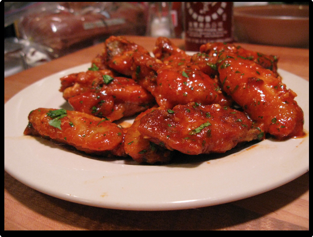 Sriracha Chicken Wings
 Sriracha Garlic Wings 2010 HotSauceDaily