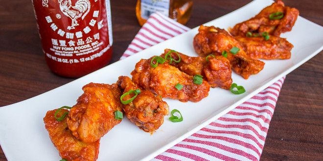 Sriracha Chicken Wings
 Honey Sriracha Chicken Wings Recipe Deep Fried and Spicy