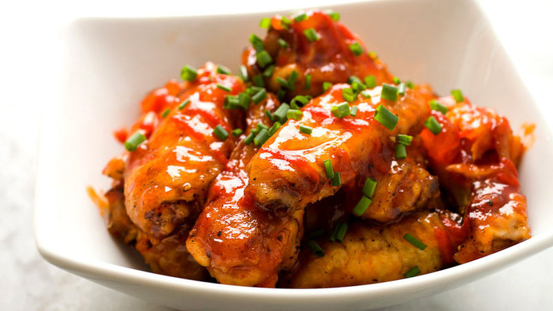 Sriracha Chicken Wings
 Peach Sriracha Chicken Wings Recipe Tablespoon