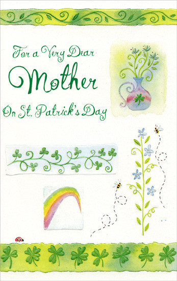 St. Patrick'S Day Cupcakes
 Vase Rainbow & Shamrocks Mother St Patrick s Day Card