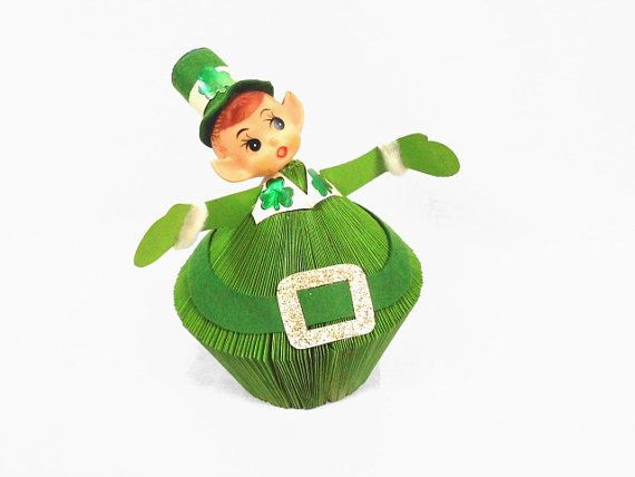 St. Patrick'S Day Cupcakes
 Vintage Mid Century St Patricks Day Leprechaun by