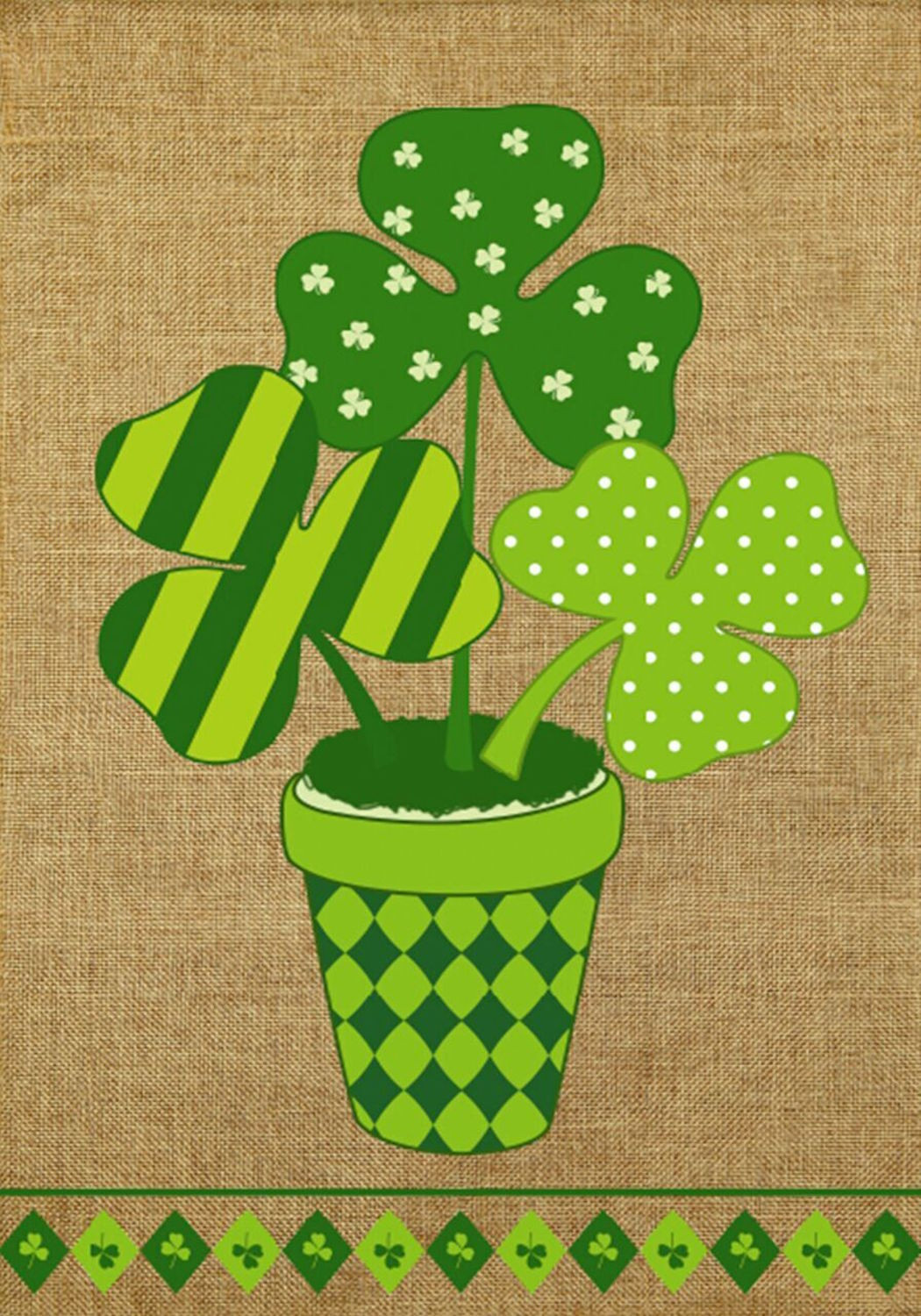 St. Patrick'S Day Cupcakes
 Potted Shamrock Burlap Garden Flag St Patrick s Day 12 5