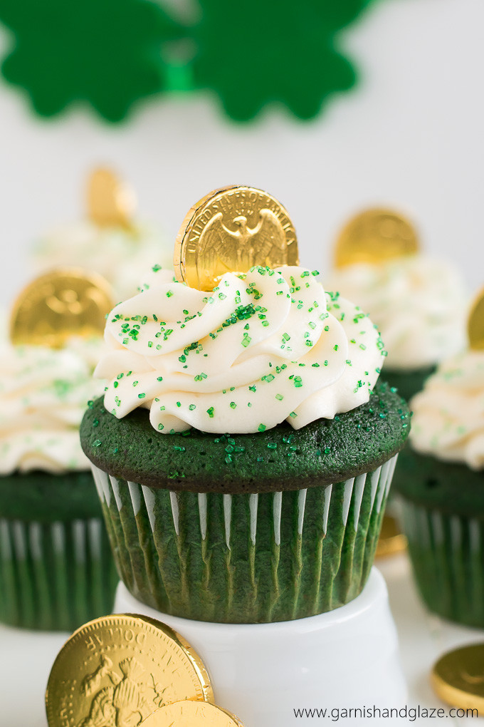 St Patricks Day Cupcakes
 Green Velvet St Patrick s Day Cupcakes Garnish & Glaze