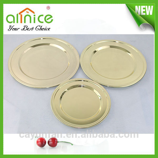 Stainless Steel Dinner Plates
 Hot Sale Stainless Steel Gold Dinner Plate Charger Plates
