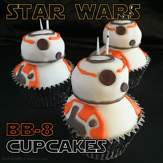 Star Wars Cupcakes
 Star Wars BB 8 Cupcakes Baking Mischief