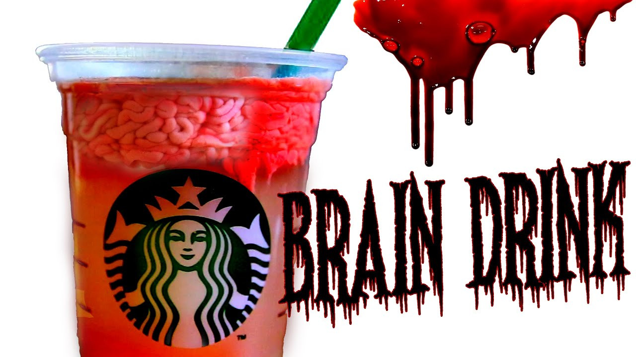 Starbucks Halloween Drinks
 DIY zombie brain drink DIY starbucks halloween drink