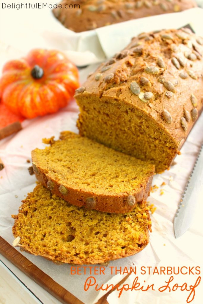 Starbucks Pumpkin Bread Recipe
 Better Than Starbucks Pumpkin Loaf Delightful E Made