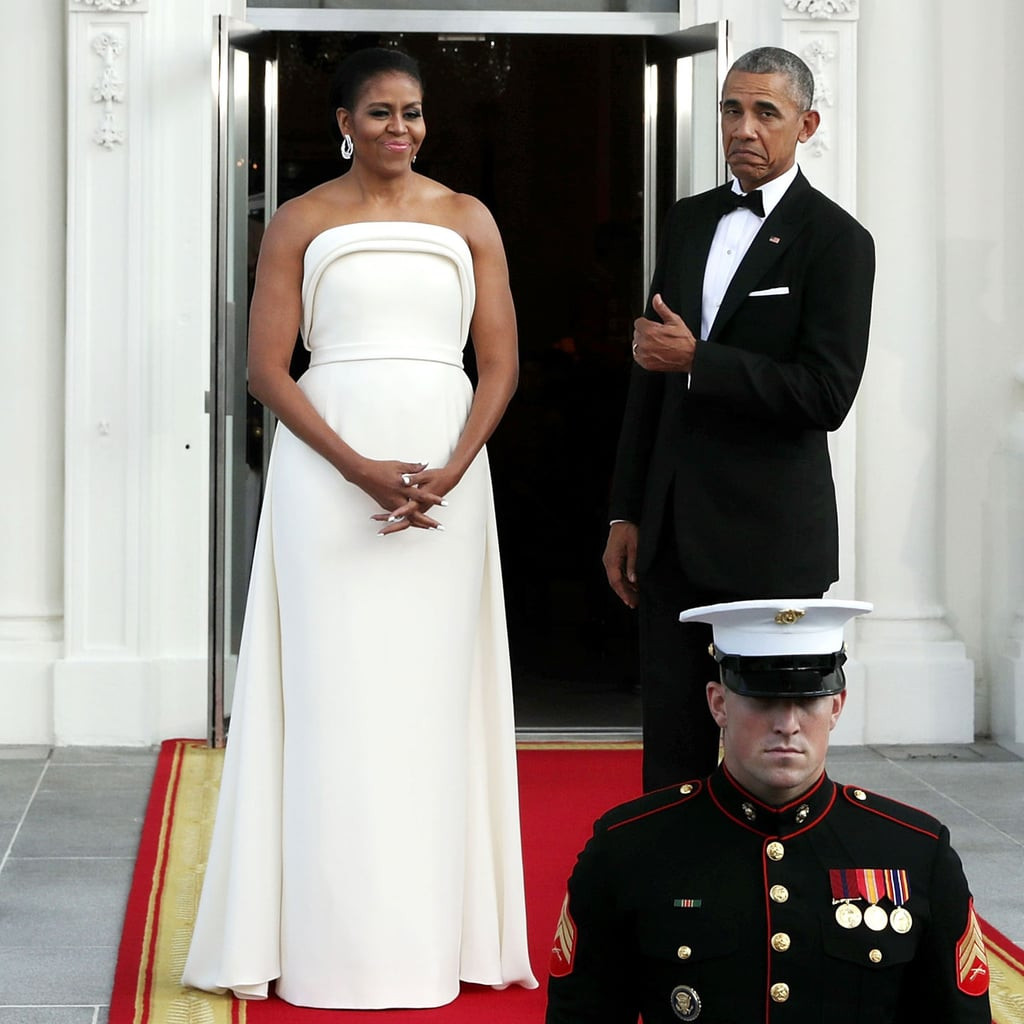 State Dinner 2016
 Michelle Obama s White Gown at State Dinner August 2016