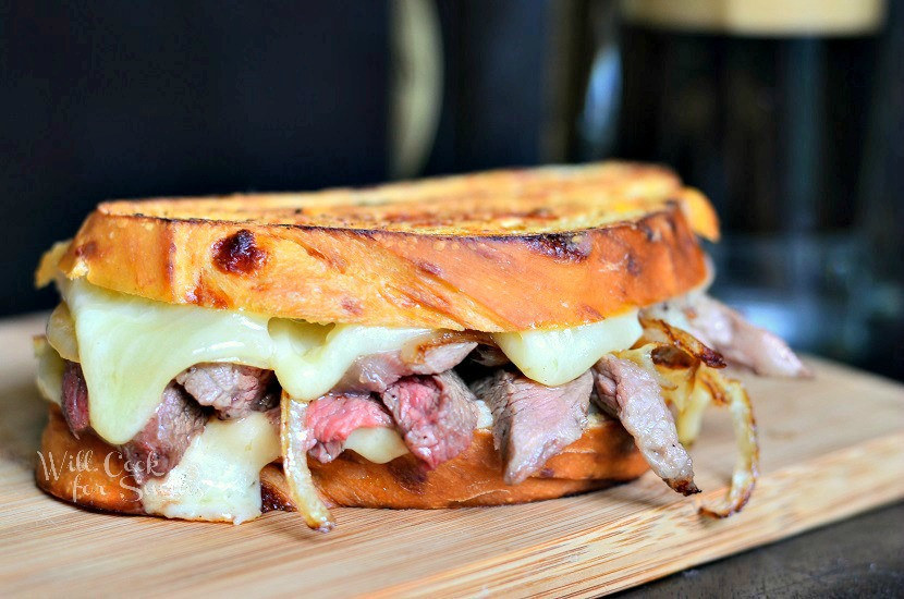 Steak And Cheese Sandwiches
 Steak & ion Grilled Cheese Will Cook For Smiles