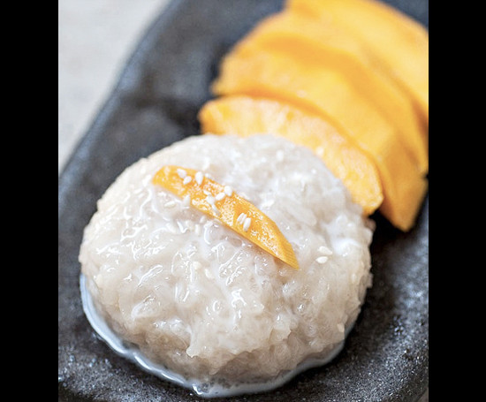 Sticky Rice Dessert
 Sweet Sticky Rice with Mango Recipe by Nagalakshmi Viswanathan