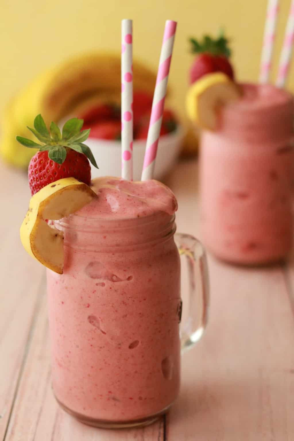 Strawberry Bananas Smoothies
 Strawberry Banana Smoothie Loving It Vegan