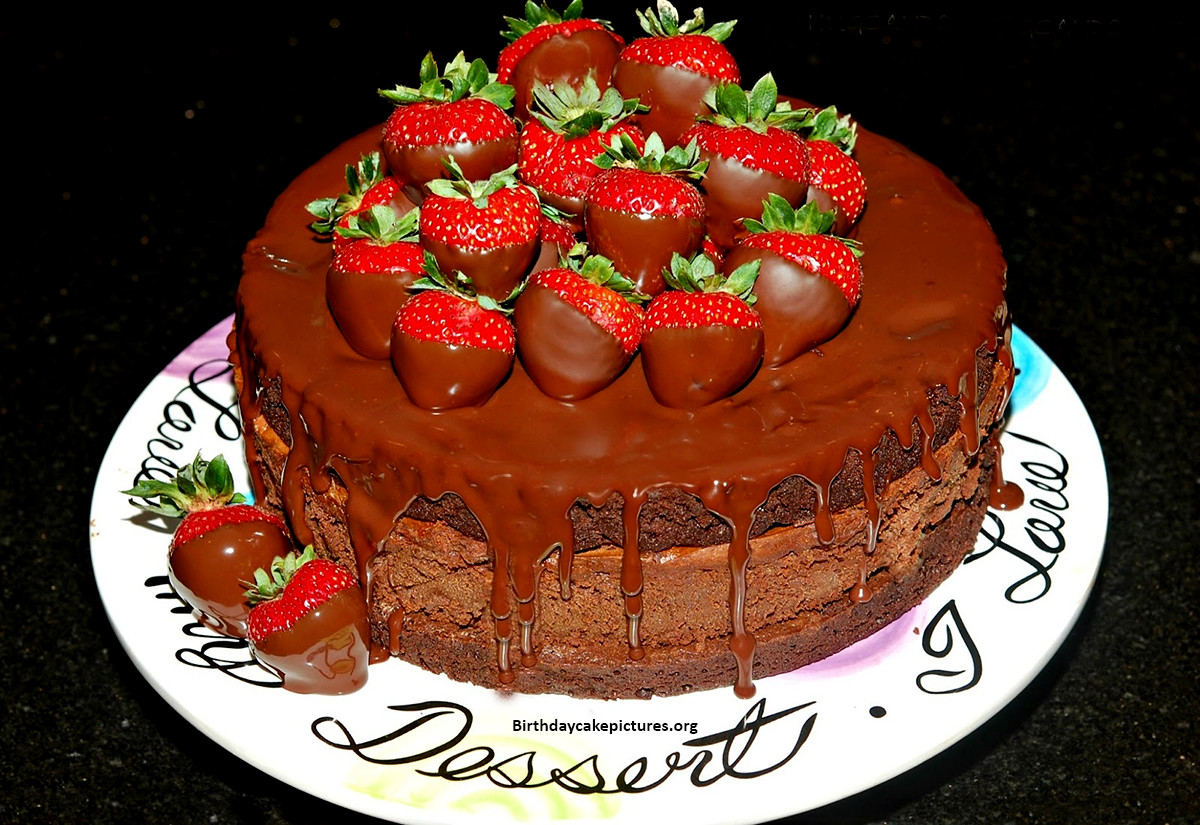 Strawberry Birthday Cake
 Chocolate Strawberry Birthday Cake Beautiful
