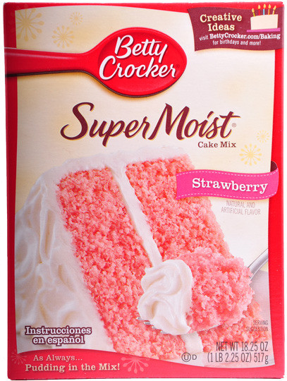 Strawberry Cake Mix
 Betty Crocker Super Moist Strawbery Cake Mix 517g Home