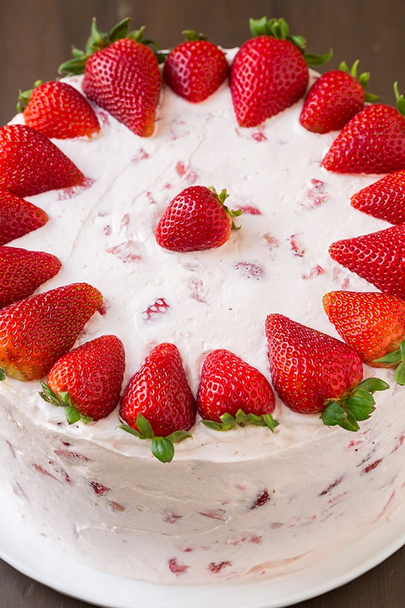 Strawberry Cake Recipe With Fresh Strawberries
 Fresh Strawberry Cake Cooking Classy