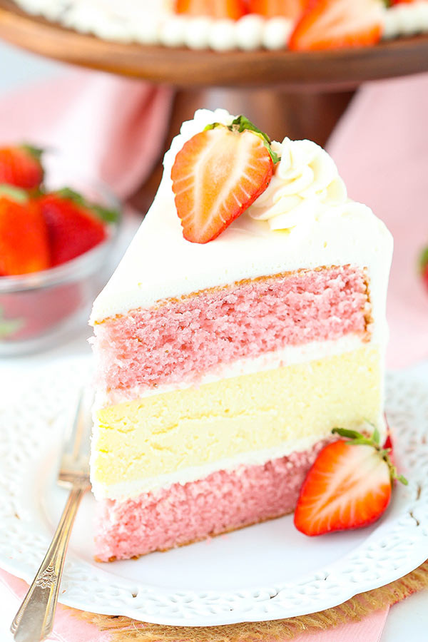 Strawberry Cheesecake Cake
 Strawberries and Cream Cheesecake Cake Life Love and Sugar