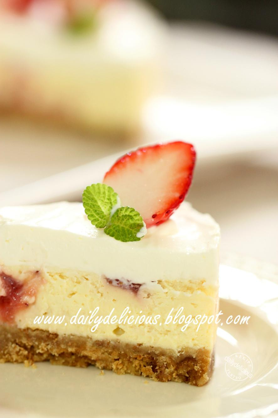 Strawberry Cheesecake Cake
 dailydelicious Strawberry cheesecake My cake is sweet