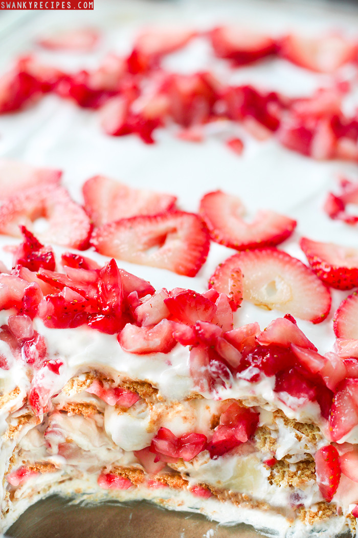 Strawberry Cheesecake Cake
 Strawberry Cheesecake Icebox Cake Swanky Recipes