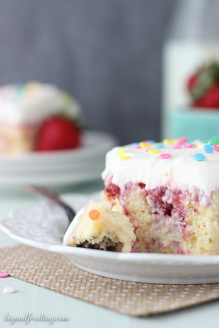 Strawberry Cheesecake Poke Cake
 Strawberry Cheesecake Poke Cake Beyond Frosting