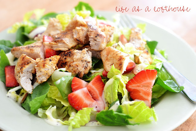 Strawberry Chicken Salad
 Sticky Chicken Fingers Salad