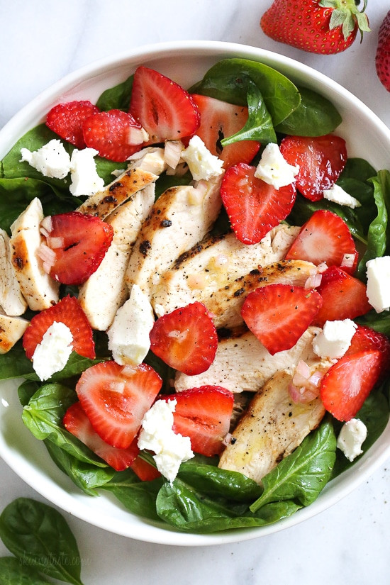 Strawberry Chicken Salad
 Grilled Chicken Salad with Strawberries and Spinach Recipe