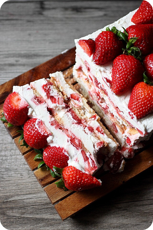 Strawberry Icebox Cake
 Strawberries and Cream Icebox Cake