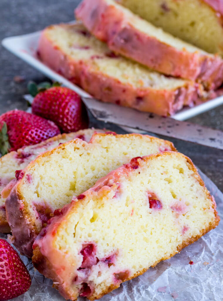 Strawberry Pound Cake
 Strawberry Pound Cake with a Sweet Strawberry Glaze