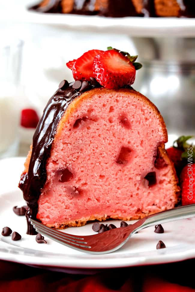 Strawberry Pound Cake
 Strawberry Pound Cake with Chocolate Ganache Carlsbad