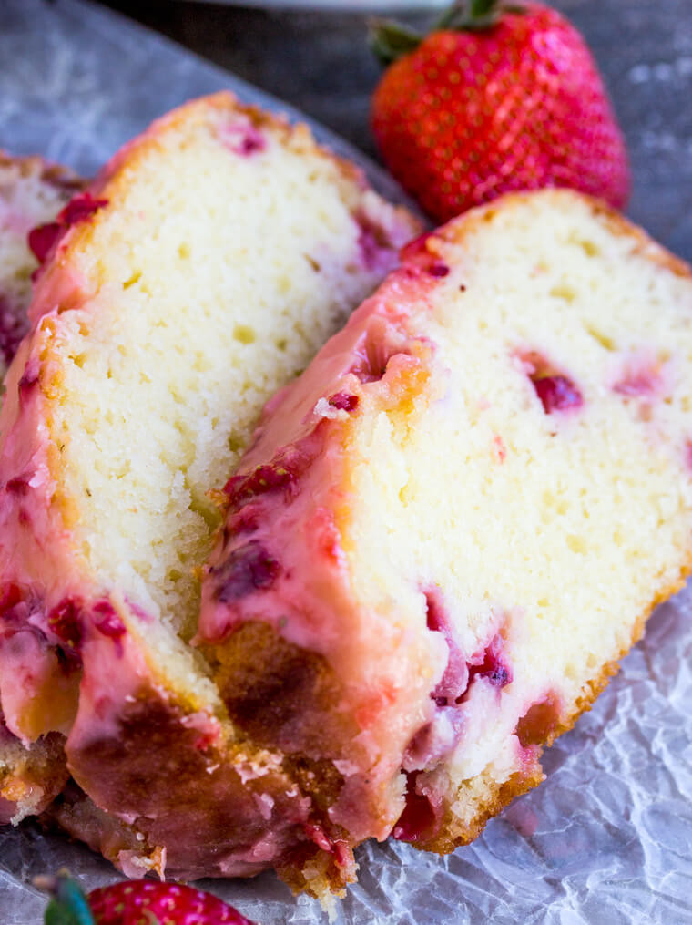 Strawberry Pound Cake
 Strawberry Pound Cake with a Sweet Strawberry Glaze