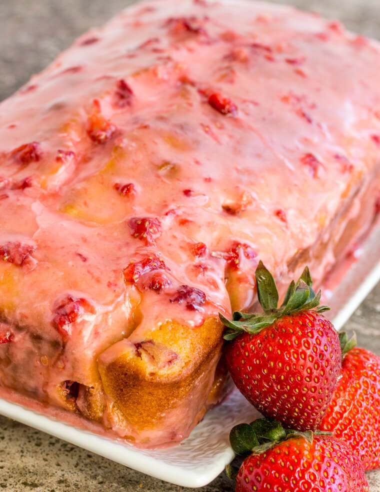 Strawberry Pound Cake
 Strawberry Pound Cake with a Sweet Strawberry Glaze