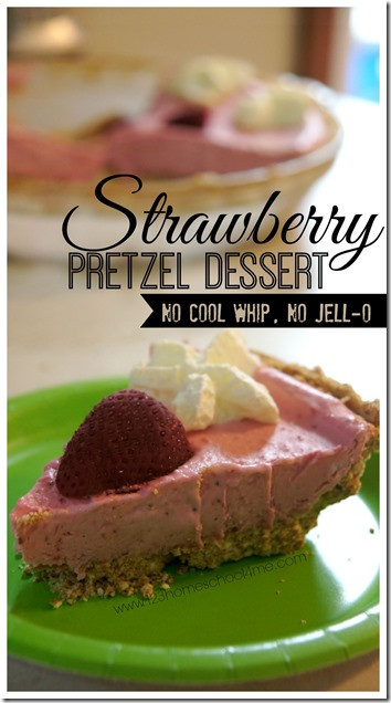 Strawberry Pretzel Dessert Without Jello
 Strawberry Pretzel Dessert no Cool whip or Jello