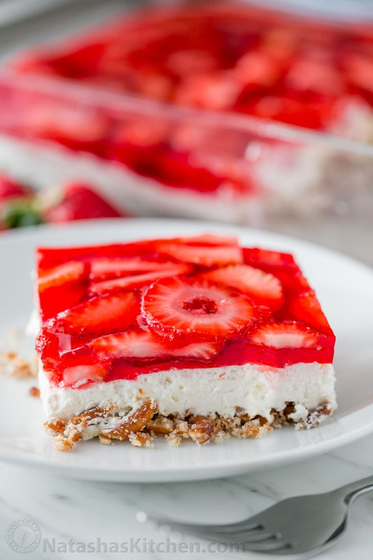 Strawberry Pretzel Dessert Without Jello
 25 best ideas about Strawberry jello salads on Pinterest