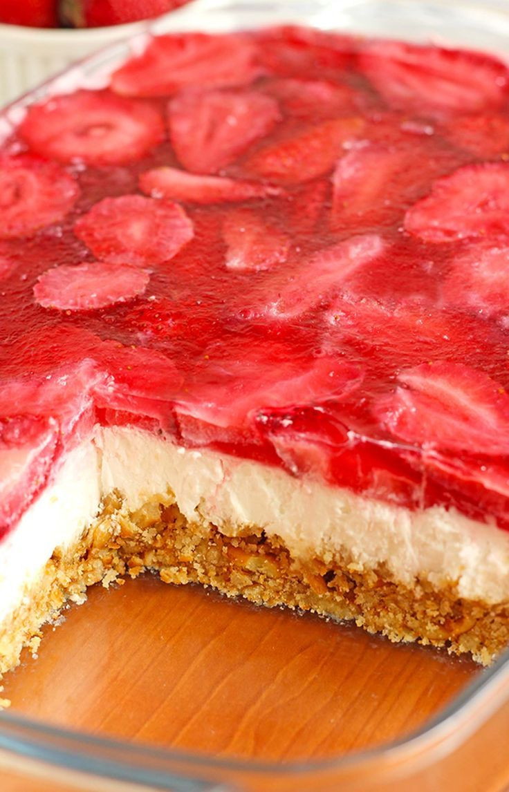 Strawberry Pretzel Dessert Without Jello
 Strawberry Pretzel Dessert 요리법