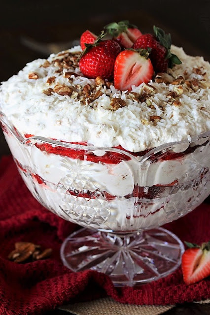 Strawberry Punch Bowl Cake
 Southern Strawberry Coconut Punch Bowl Cake