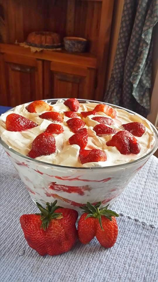 Strawberry Punch Bowl Cake
 Ms Nancy s Nook Strawberry Shortcake "Punch Bowl" Recipe