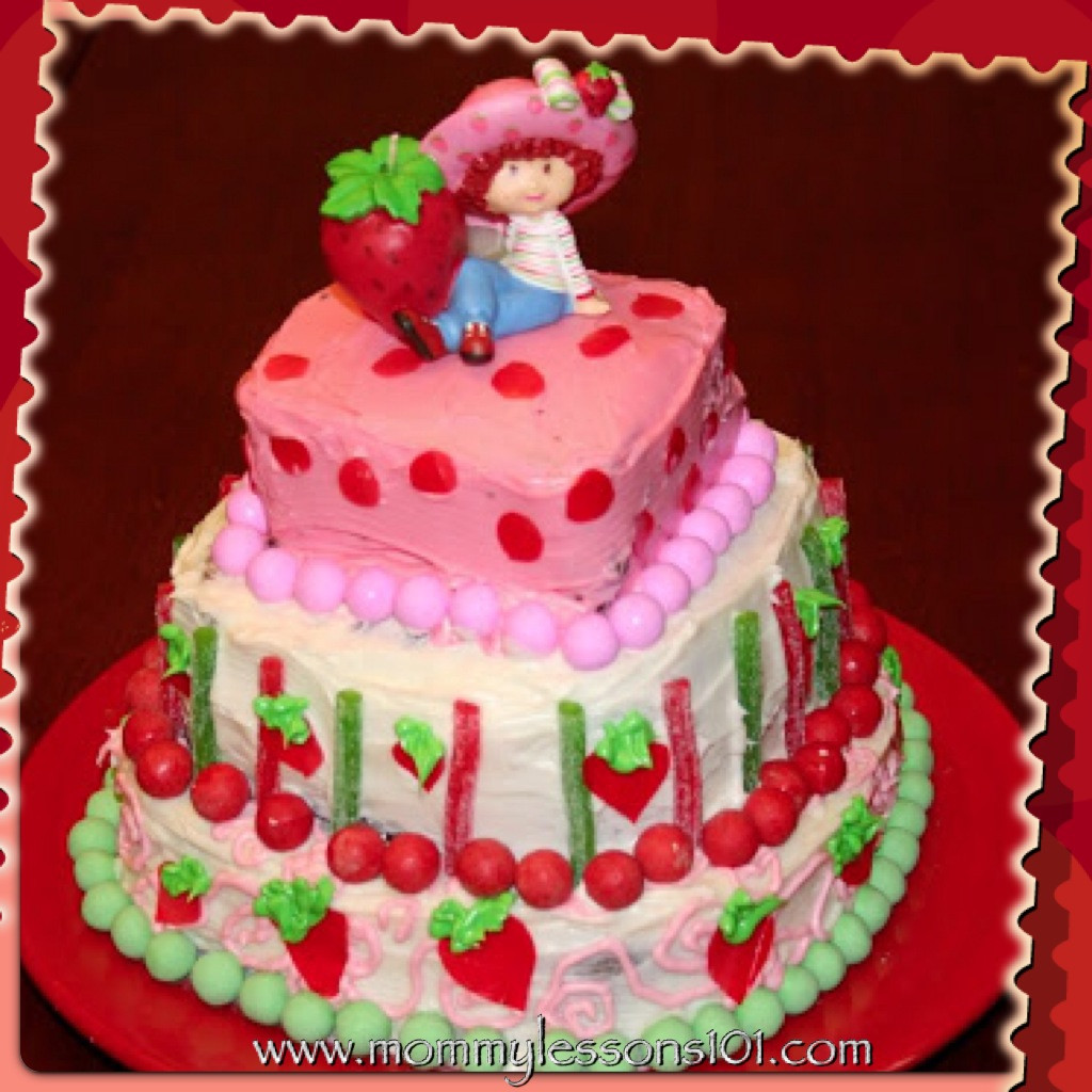 Strawberry Shortcake Birthday Cake
 Mommy Lessons 101 Strawberry Shortcake Birthday Party